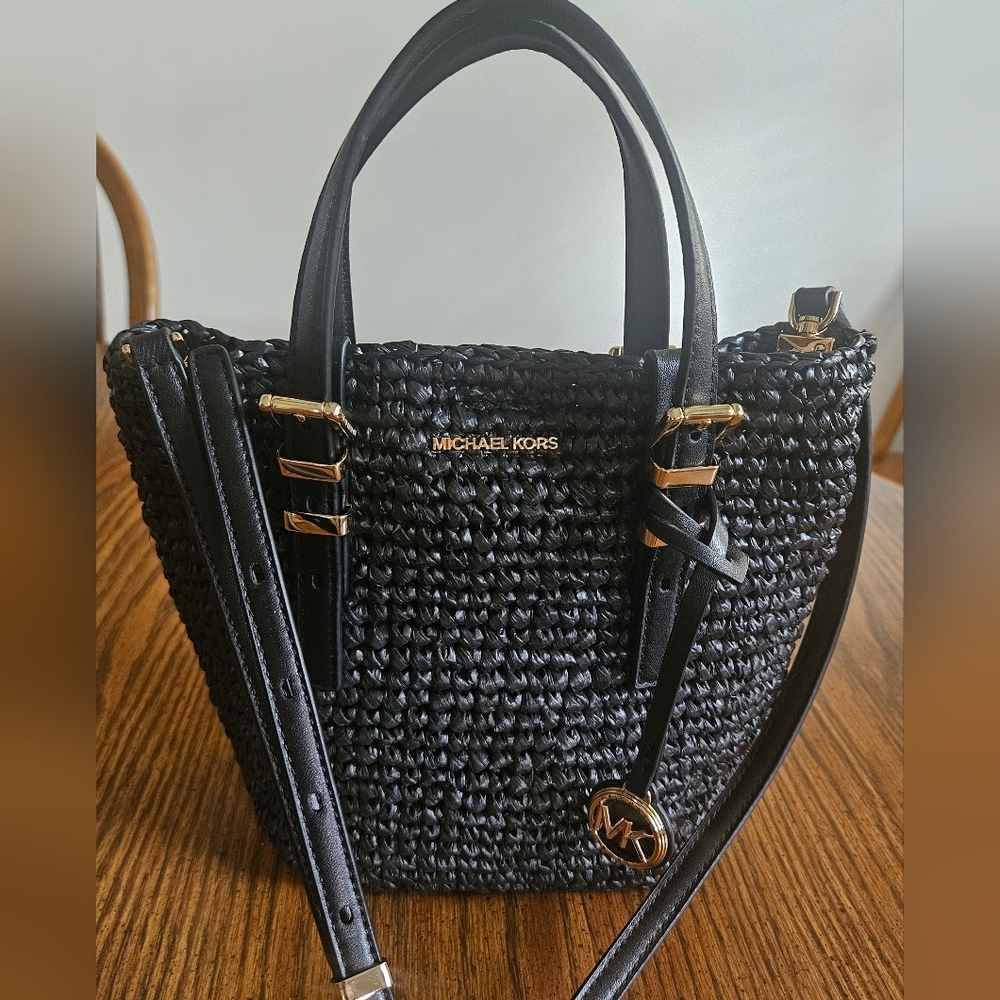 Michael Kors Black Hand Crochet Mini Bag